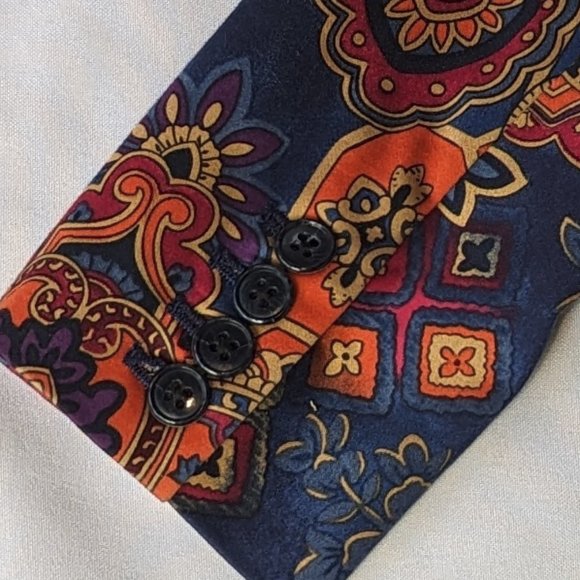 Vintage Jones New York Signature paisley stretch blazer size 6 petite EUC - Picture 6 of 11
